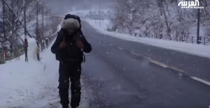 مغامران سعوديان يسيران 16 يومًا في عاصفة ثلجية في اليابان