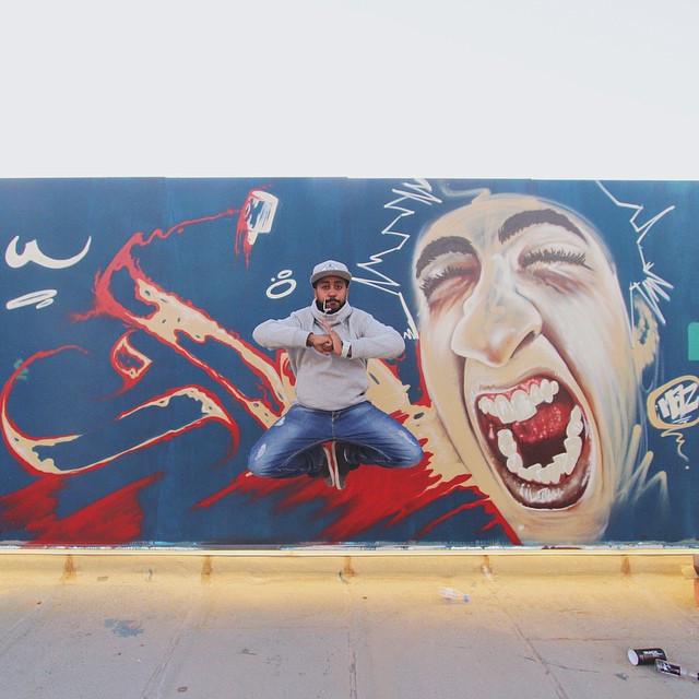 مازن الشمراني والإبداع في فن الجرافيتي