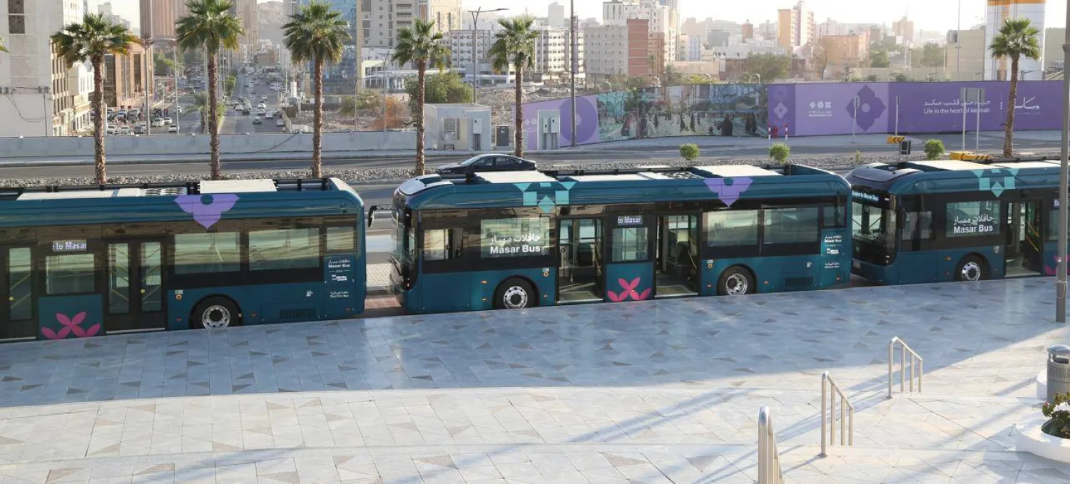 بمكة المكرمة أول شبكة حافلات كهربائية سريعة في السعودية والشرق الأوسط